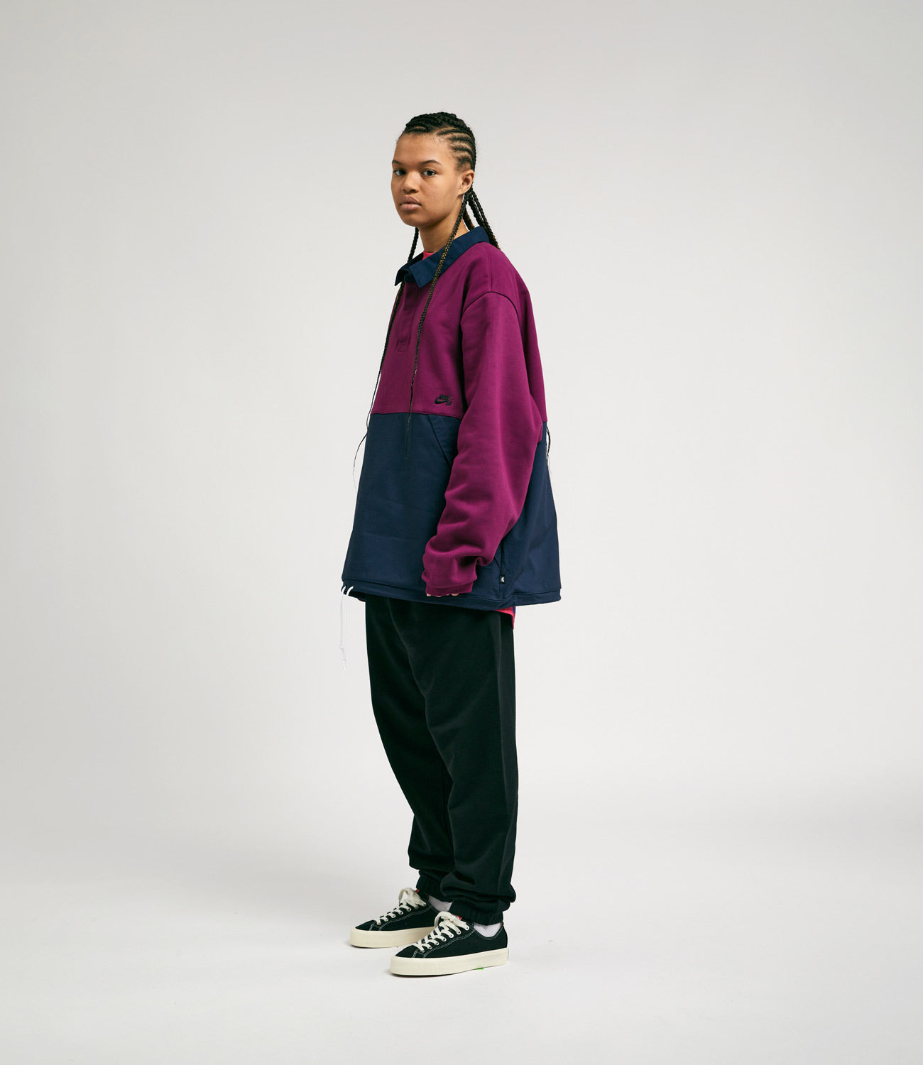 Nike SB Rugby Pullover Jacket - Sangria / Obsidian / Obsidian / Black