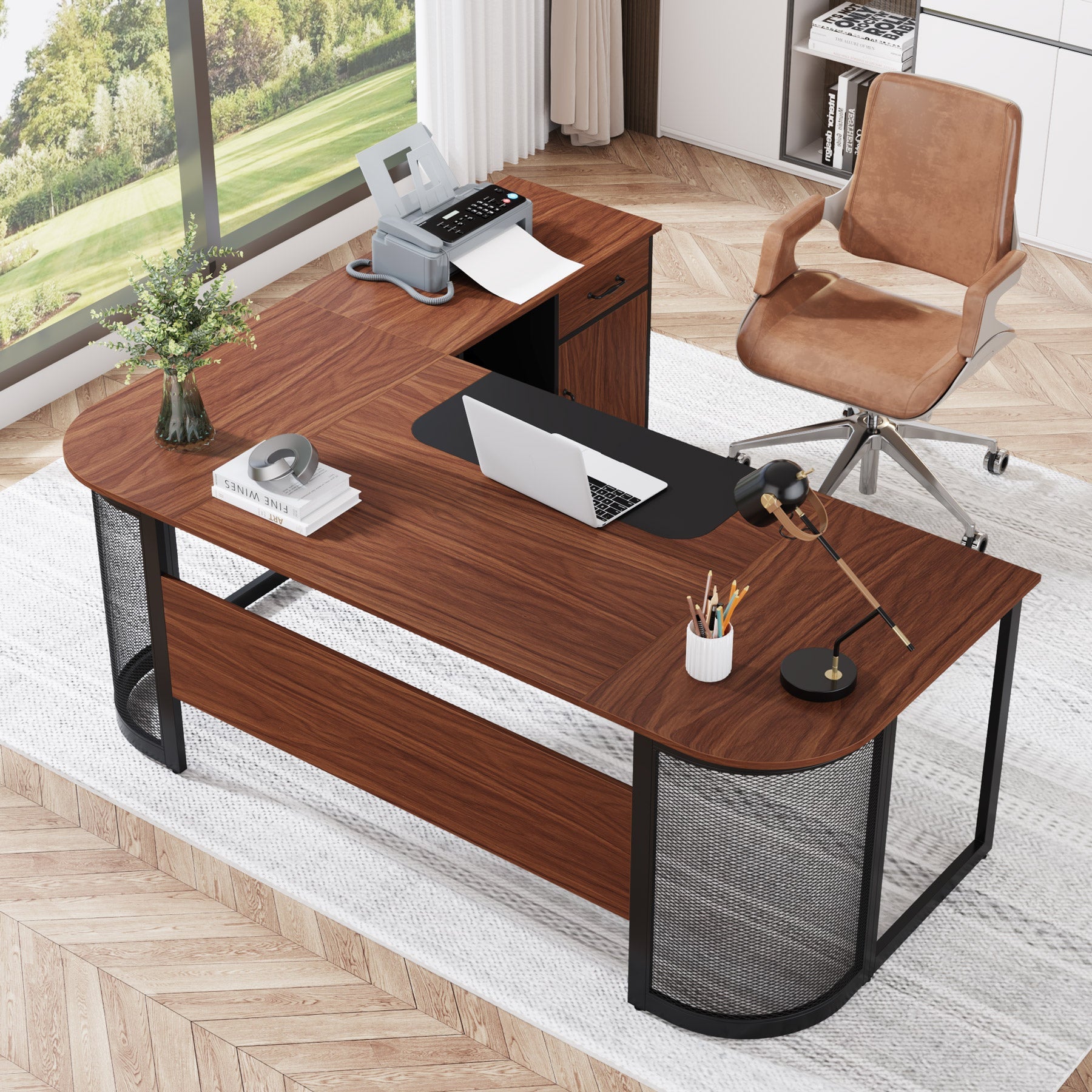 Large L-Shaped Desk, 63