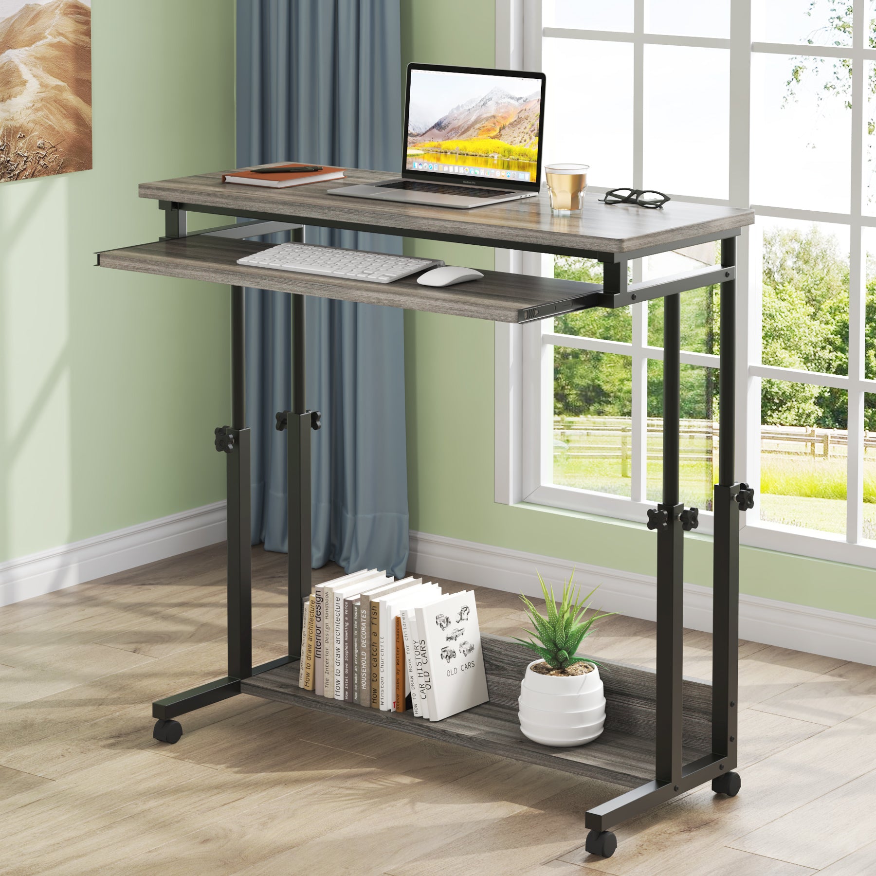 Height Adjustable Desk, Rolling Standing Desk Portable Desk