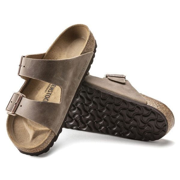 BIRKENSTOCK ARIZONA OILED LEATHER SLIDES_ WOMEN