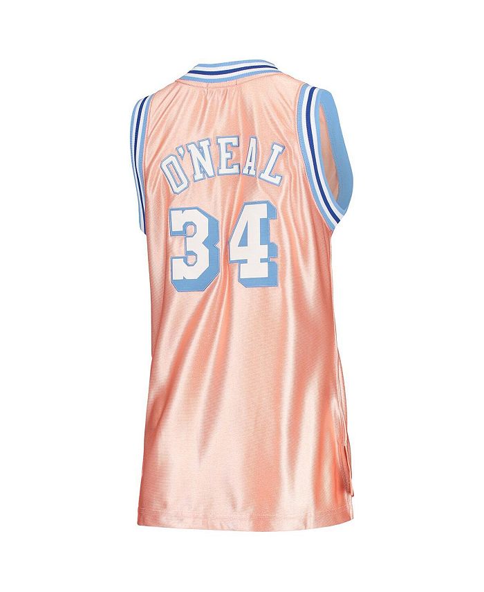 Women's Shaquille O'Neal Pink Los Angeles Lakers 75th Anniversary Rose Gold 1996 Swingman Jersey