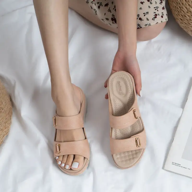 Comfortable Sloping Heel Thick Bottom Sandals