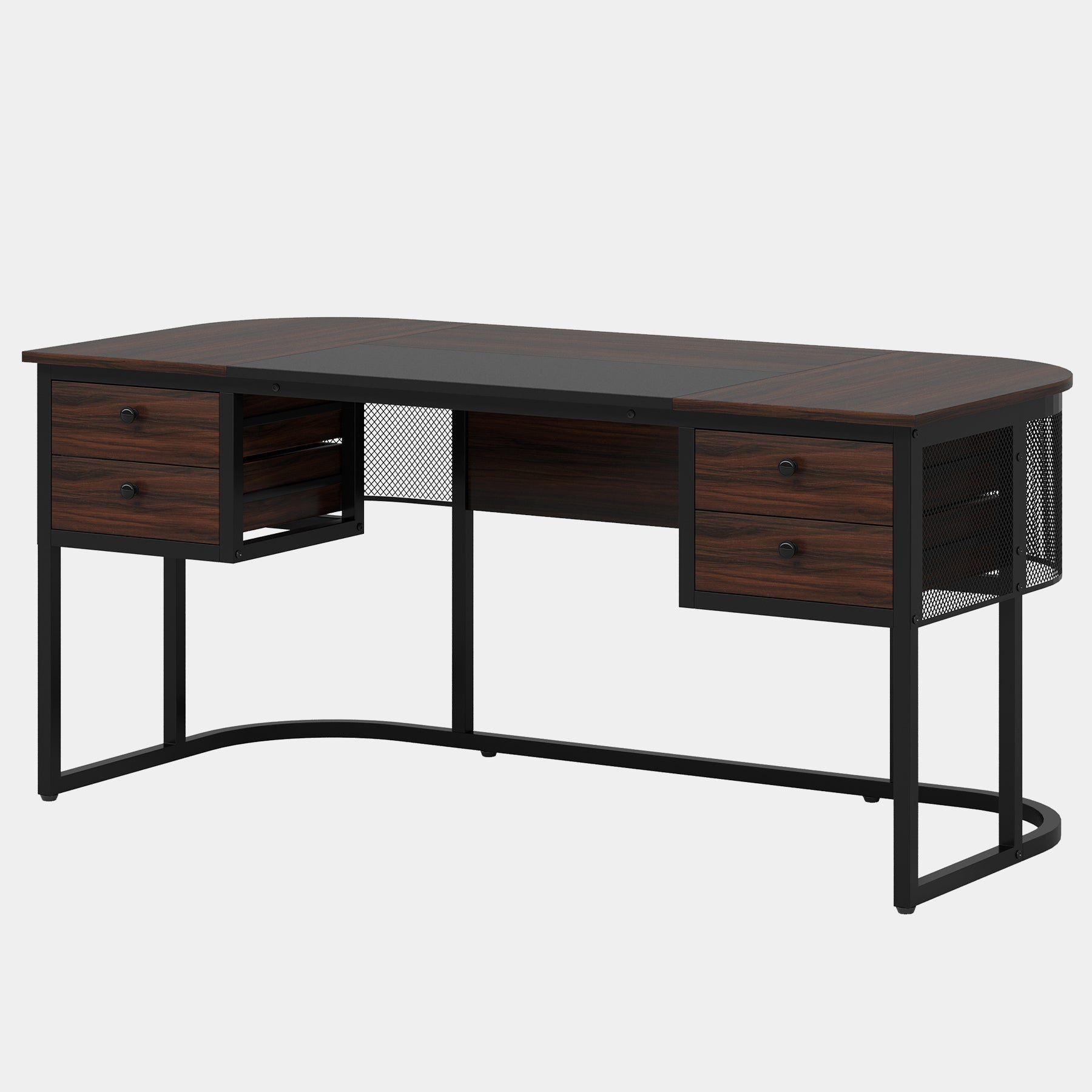 63-Inch Computer Desk Executive Desk with 4 Drawers