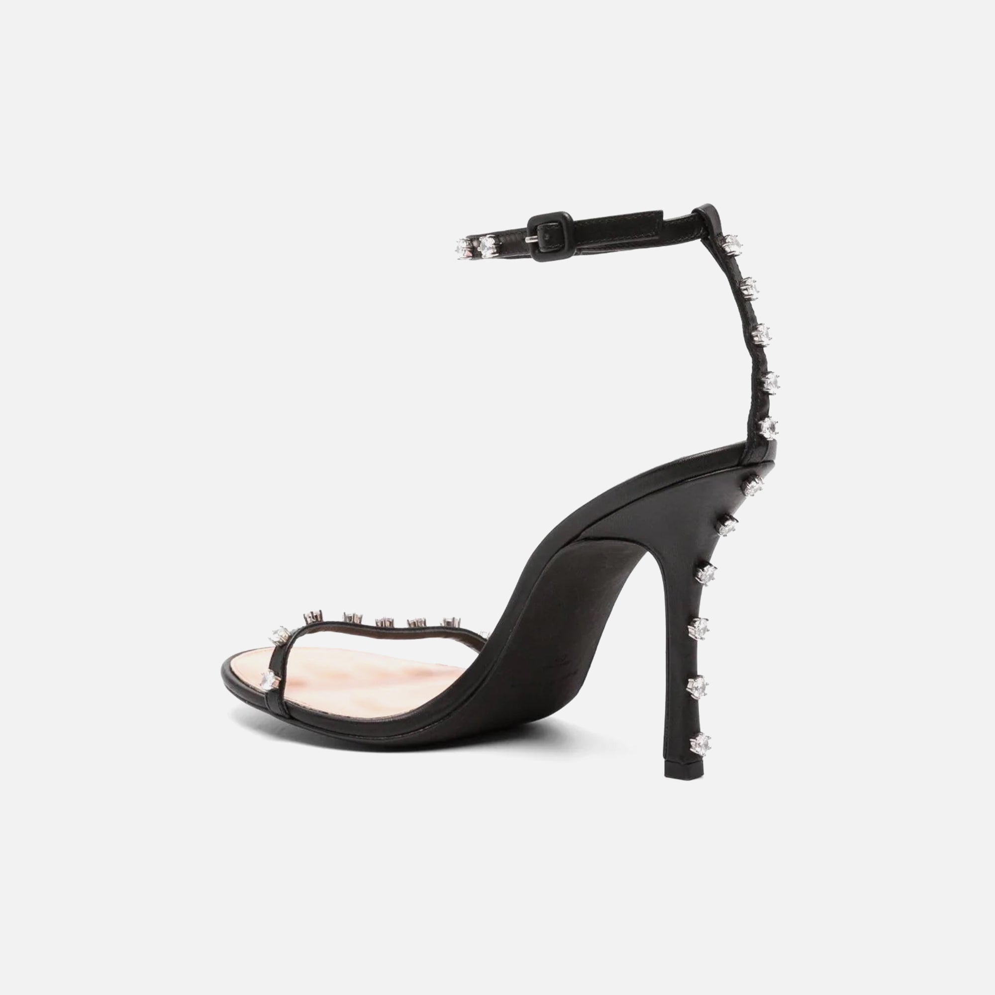 Alexander Wang Nicki 105 Crystal Stud Sandal - Black