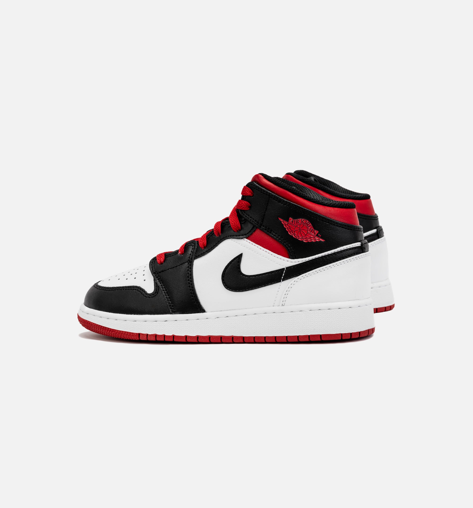 Air Jordan 1 Retro Mid Gym Red Grade School Lifestyle Shoe - Black/Red