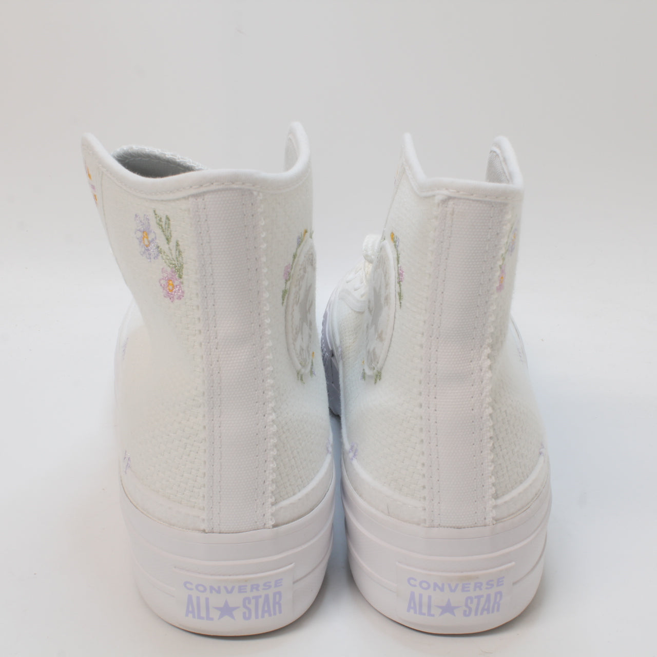 Womens Converse All Star Lift Hi White Moonstone Violet Mouse Uk Size 6