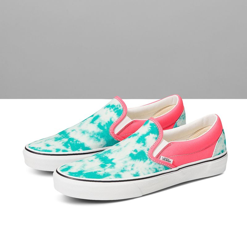 Customs Teal Acid Wash Slip-On