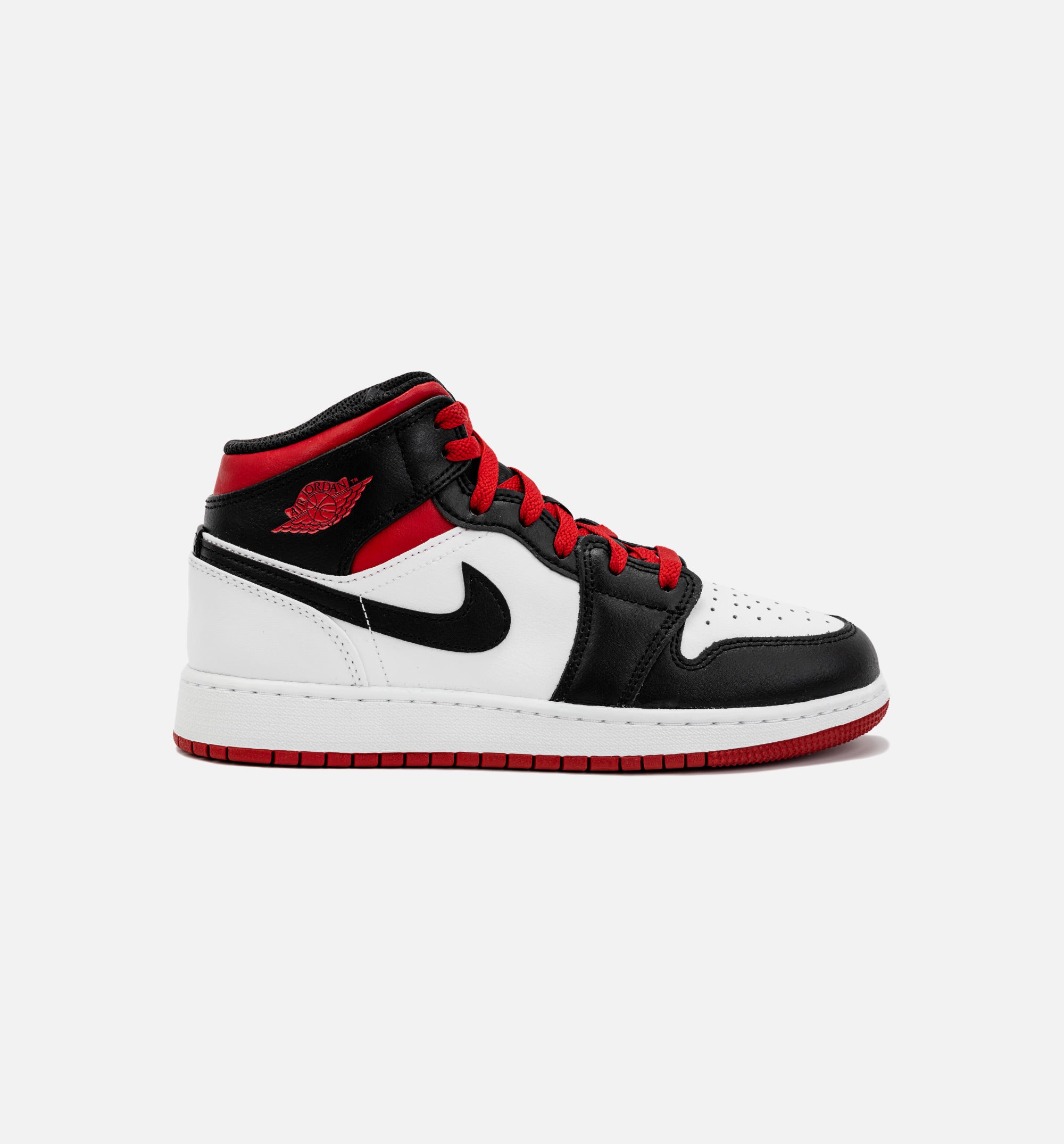 Air Jordan 1 Retro Mid Gym Red Grade School Lifestyle Shoe - Black/Red