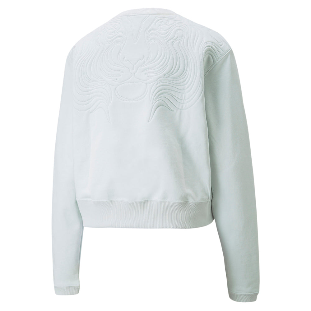 Snow Tiger Boxy Graphic Crew Neck Long Sleeve Sweater