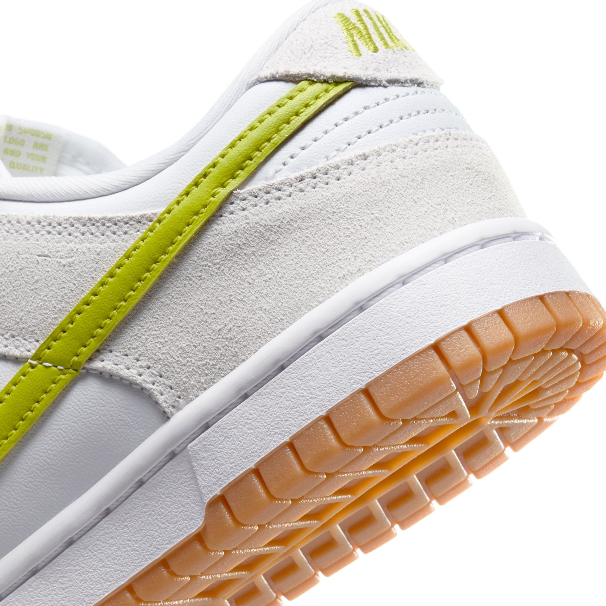 Women's Nike Dunk Low White Bright Gum Yellow HJ7335-133