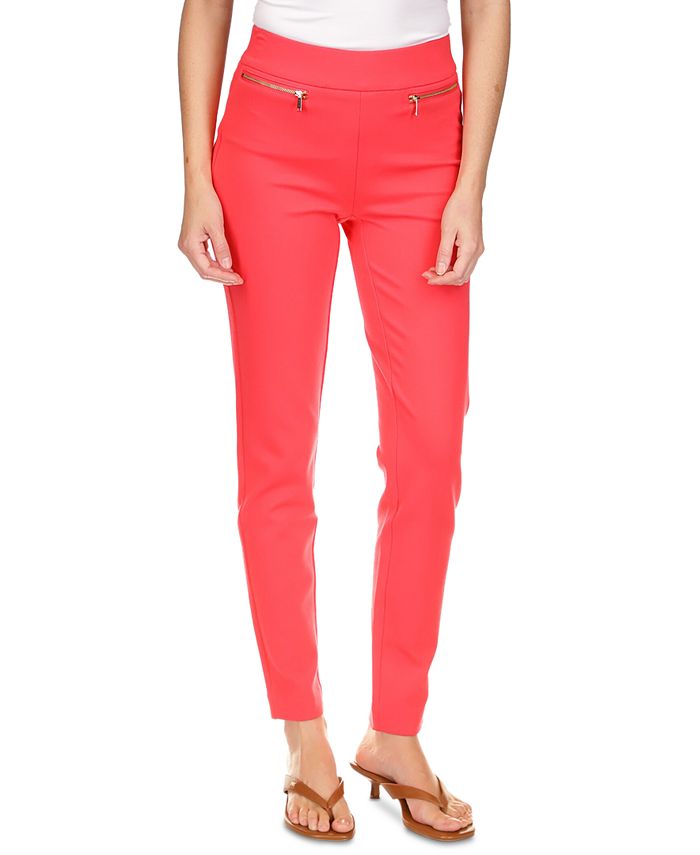 Petite Zip-Pocket Pull-On Trousers