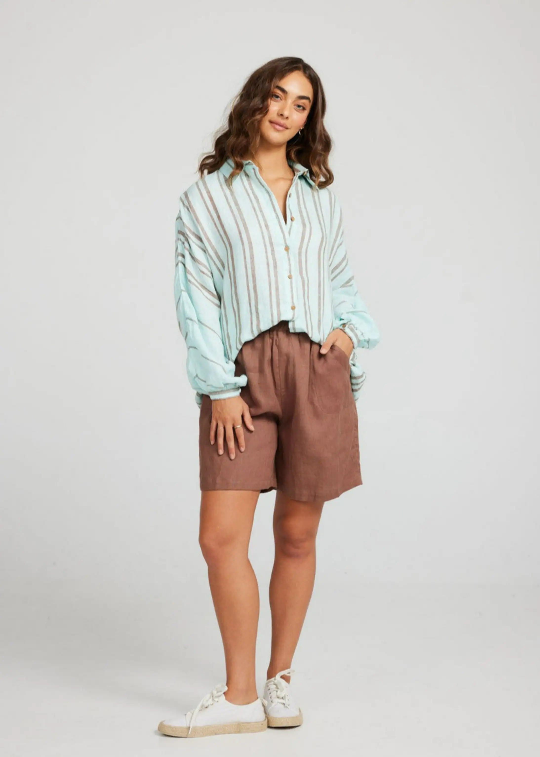 Cliffside Shirt - Azure Stripe