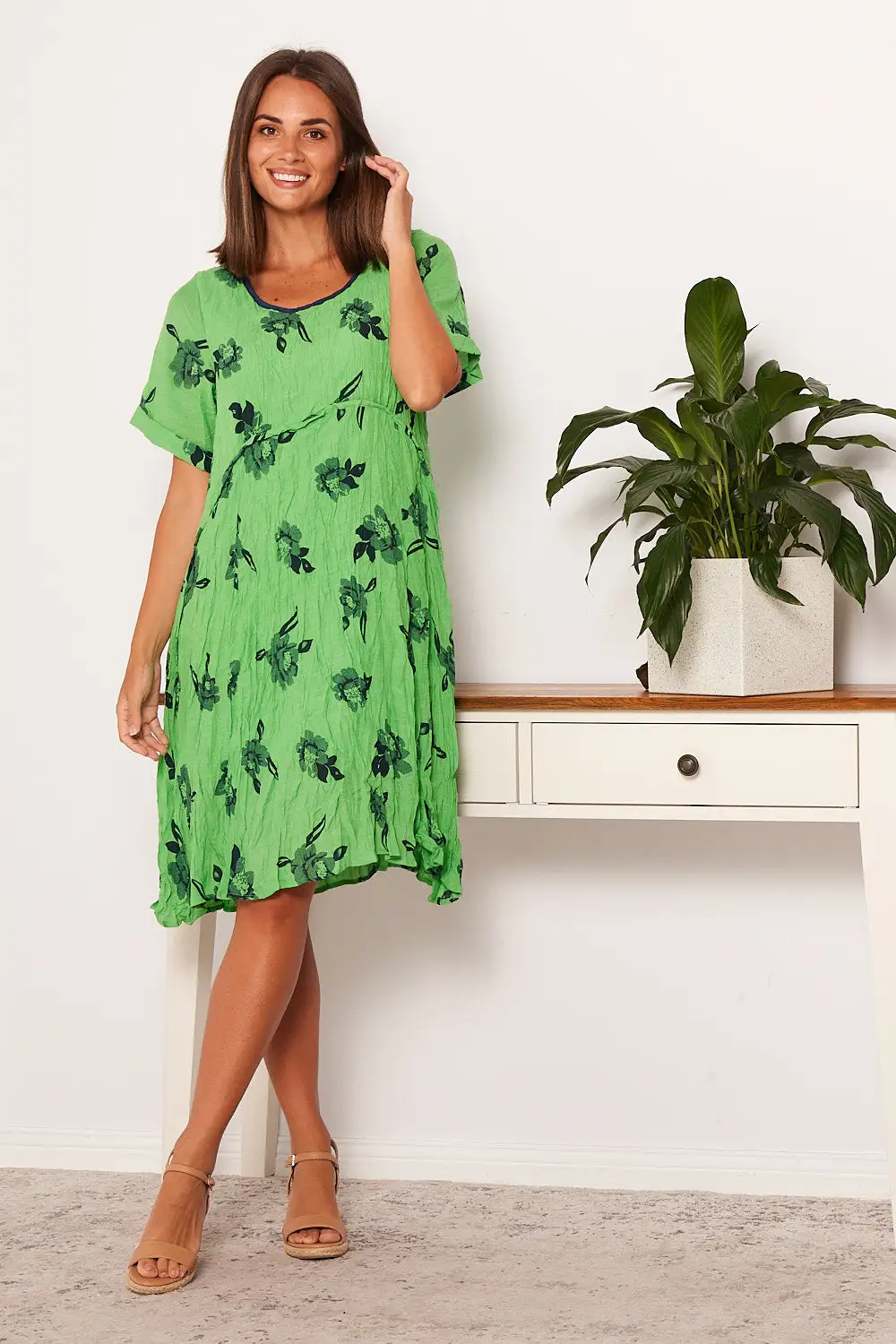 Waterhouse Petite Dress - Green Floral