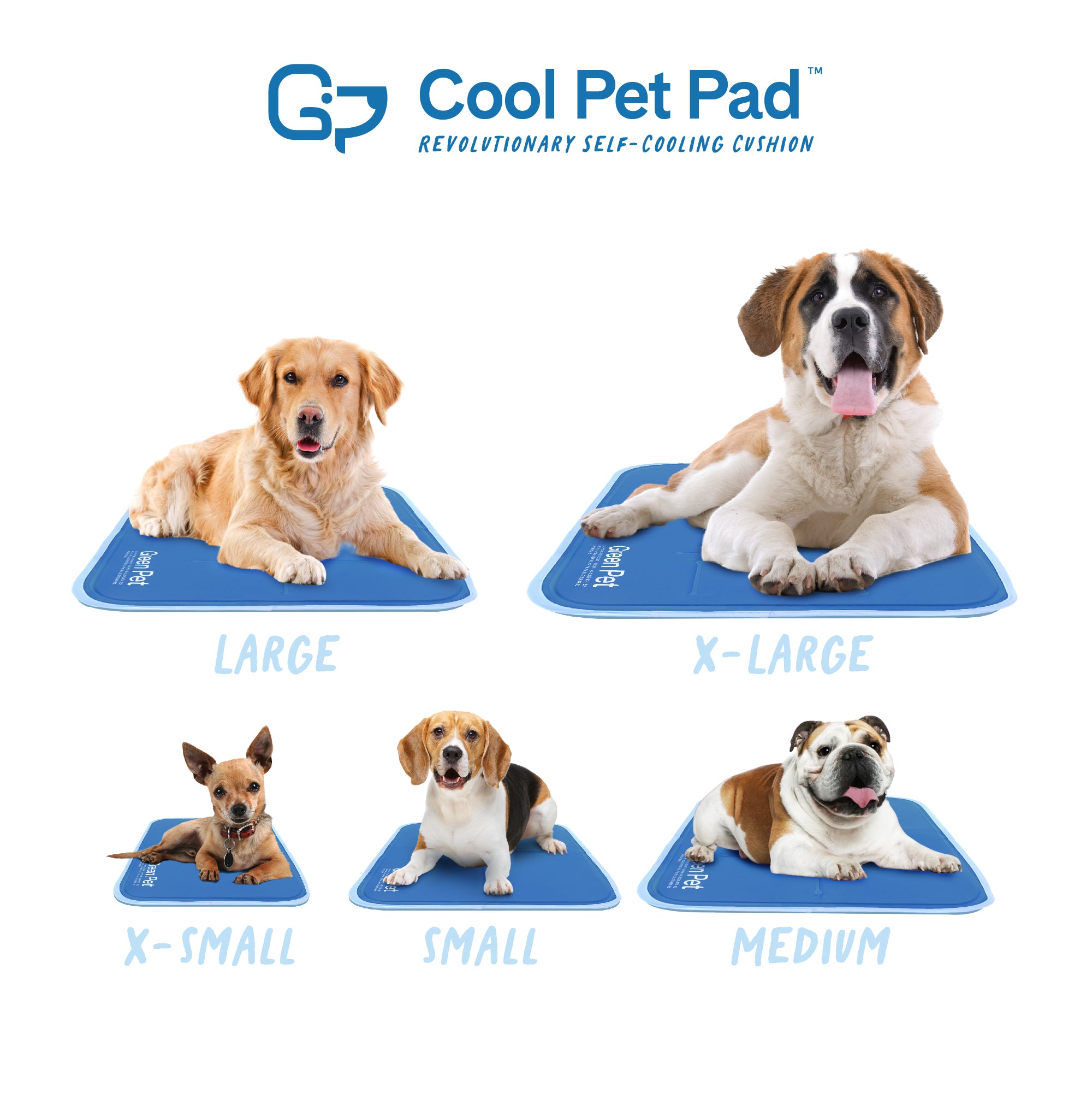 The Green Pet Shop Dog Cooling Mat， Medium - Pressure-Activated Gel Dog Cooling Pad - This Pet Cooling Mat Keeps Dogs and Cats Comfortable， Avoid Overheating - Ideal for 21 - 45 Lb. Dogs