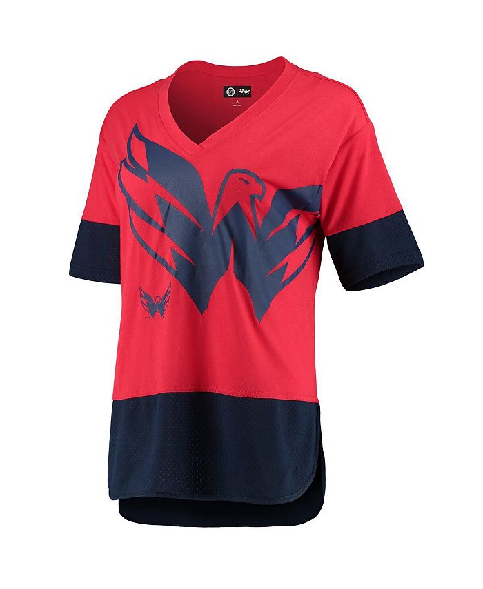 Women's Red Washington Capitals 1st Place V-Neck T-shirt