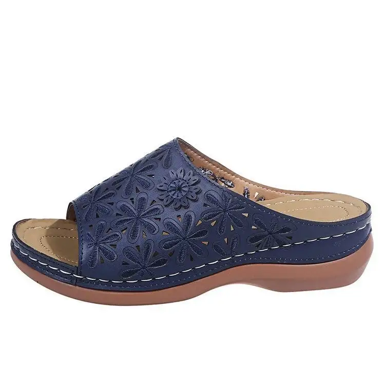 Leather Embroidery Women Sandals