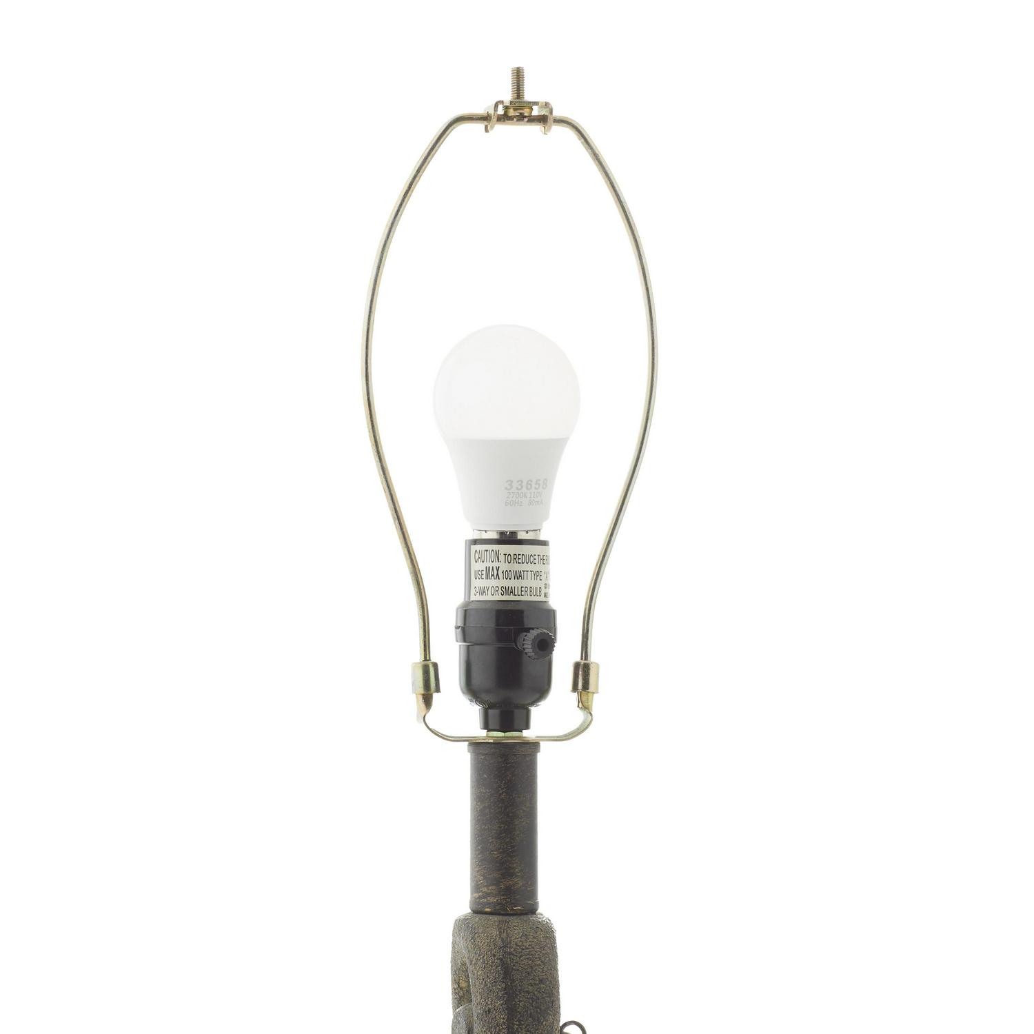 DecMode Brown Polystone Nautical Table Lamp 28 ， Set of 2