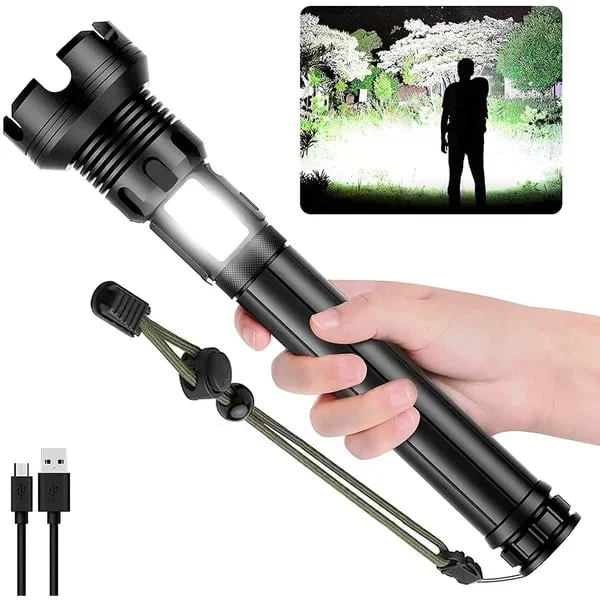🔥 BIG SALE - 47% OFF🔥🔥 - LED Rechargeable Tactical Laser Flashlight 90000 High Lumens