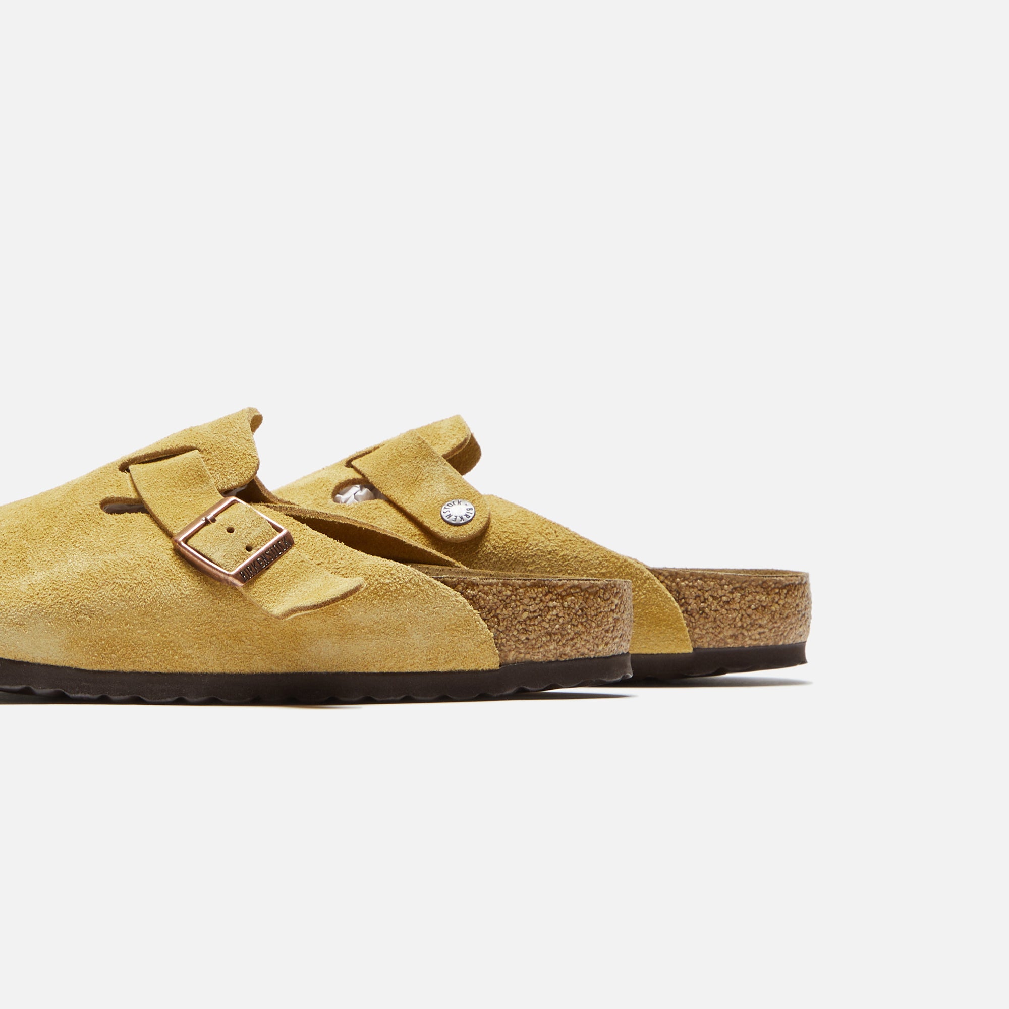 Birkenstock Boston Suede - Latte Cream