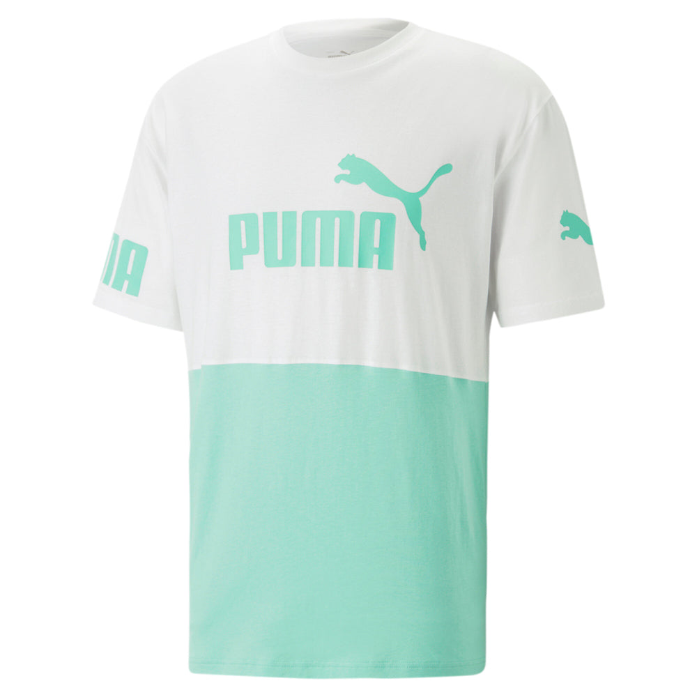 Power Colorblock Logo Crew Neck Short Sleeve T-Shirt