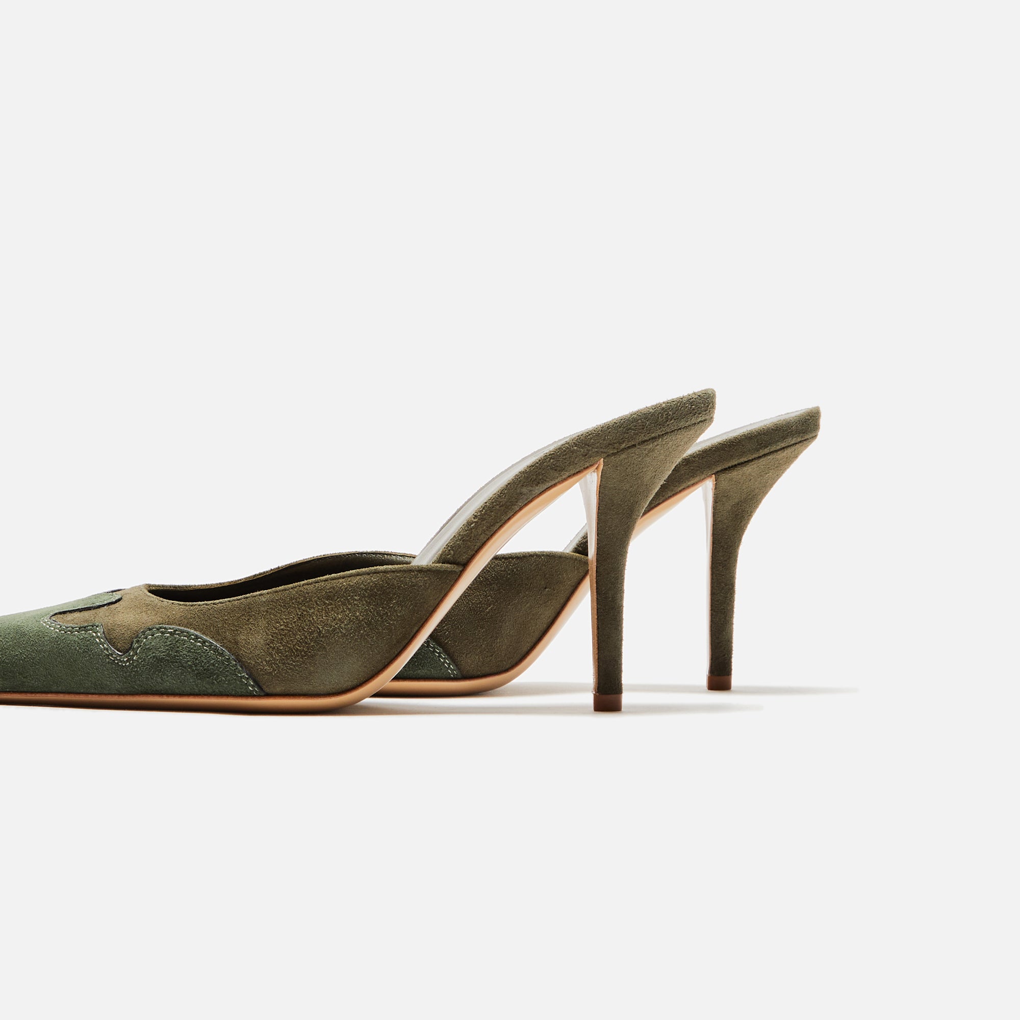 Gia Borghini x Miaou June Mule - Olive / Khaki