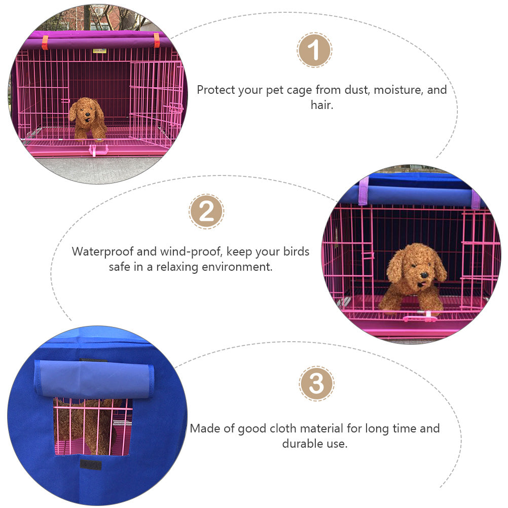 Frcolor Cover Crate Dog Kennel Pet Cage Cloth Small Tent Winter Protector Fabric Wire Shield Shade Houses Light Protection Proof