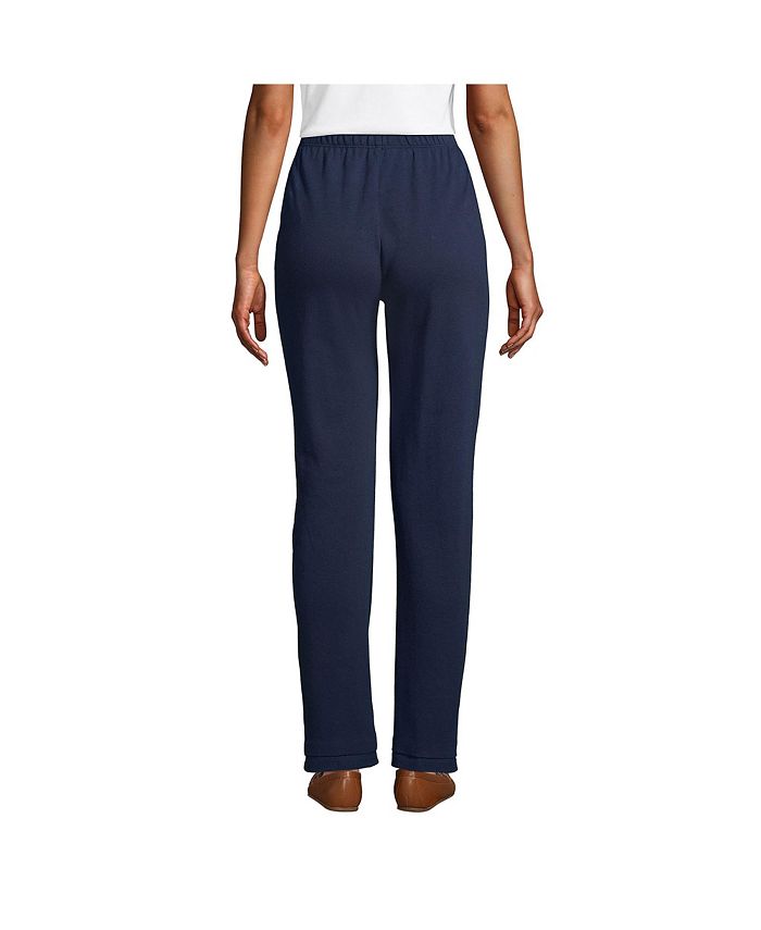 Women's Tall Sport Knit Denim High Rise Elastic Waist Pull On Pants