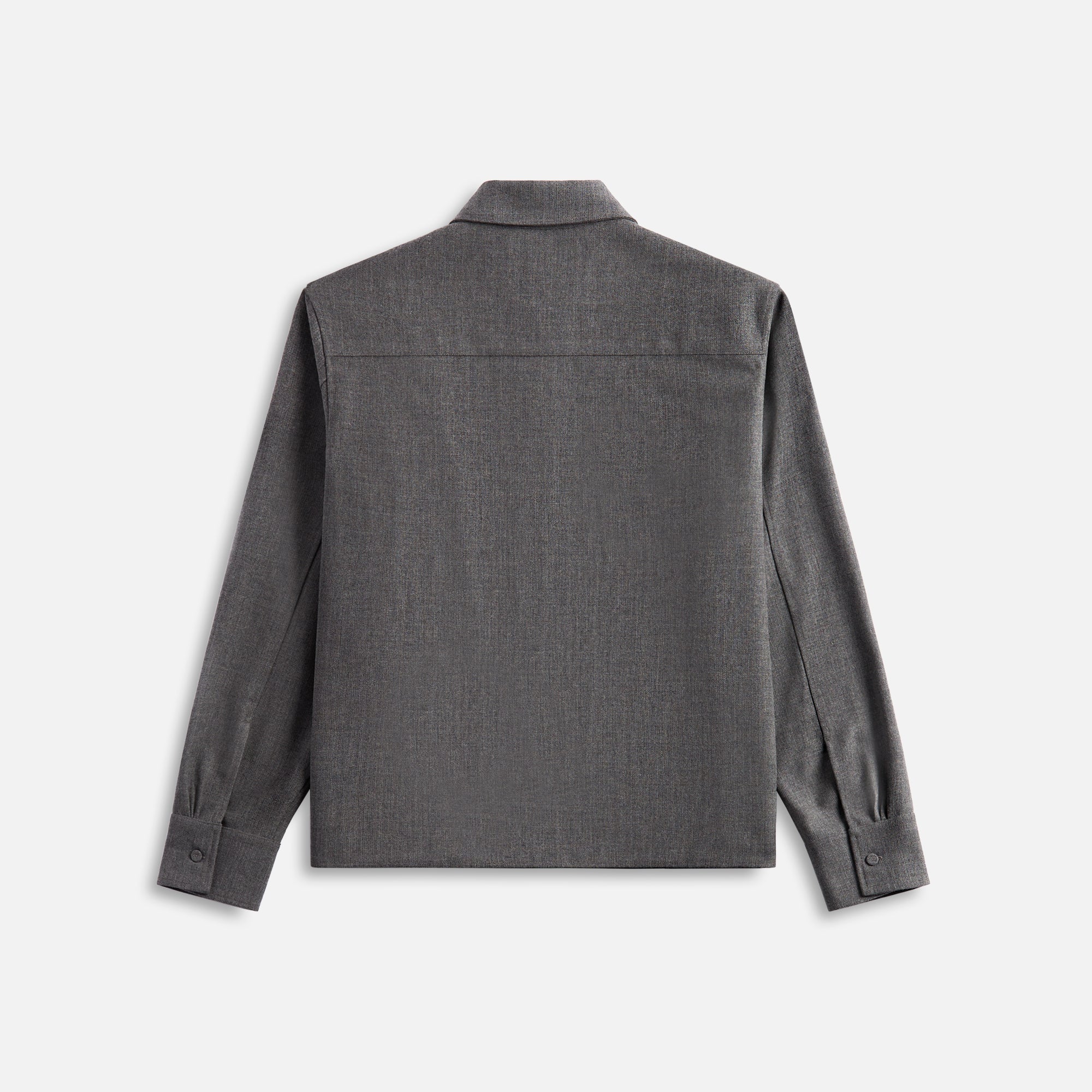 Jil Sander Open Wool Canvas Shirt with Jewels - Volcanic Glass