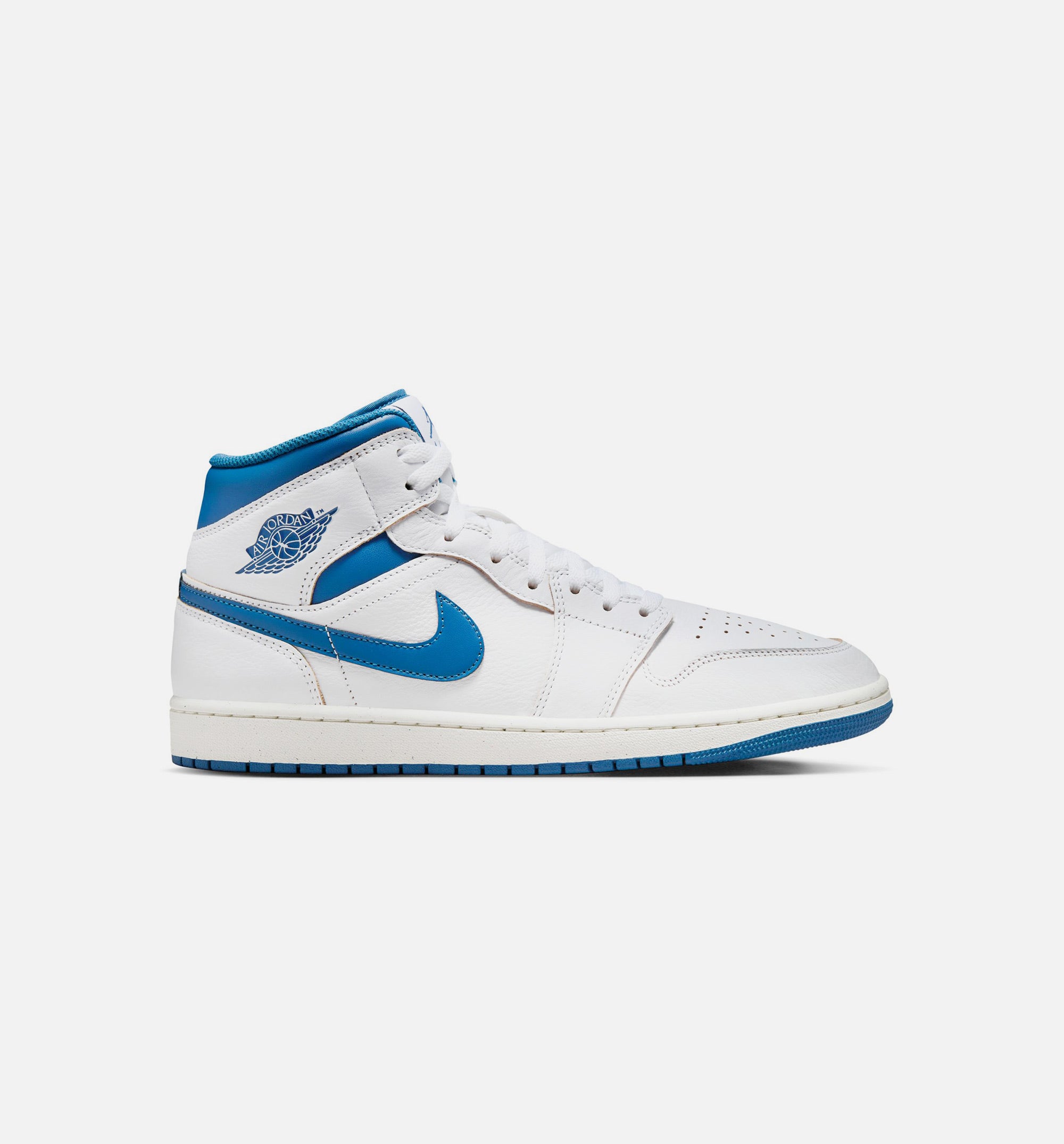 Air Jordan 1 Mid SE Industrial Blue Mens Lifestyle Shoe - White/Industrial Blue/Sail