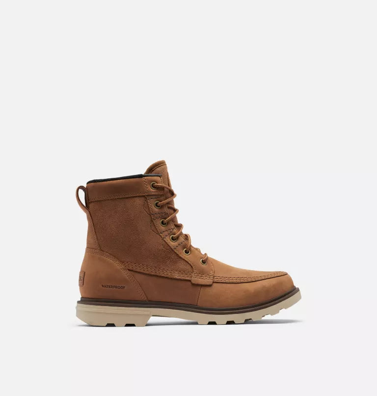 Sorel Men's Carson Storm Waterproof Winter Boot-Camel Brown/Oatmeal