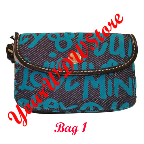 Disney Dooney and Bourke Bag - Peace Love Mickey Wristlet - Blue Specific