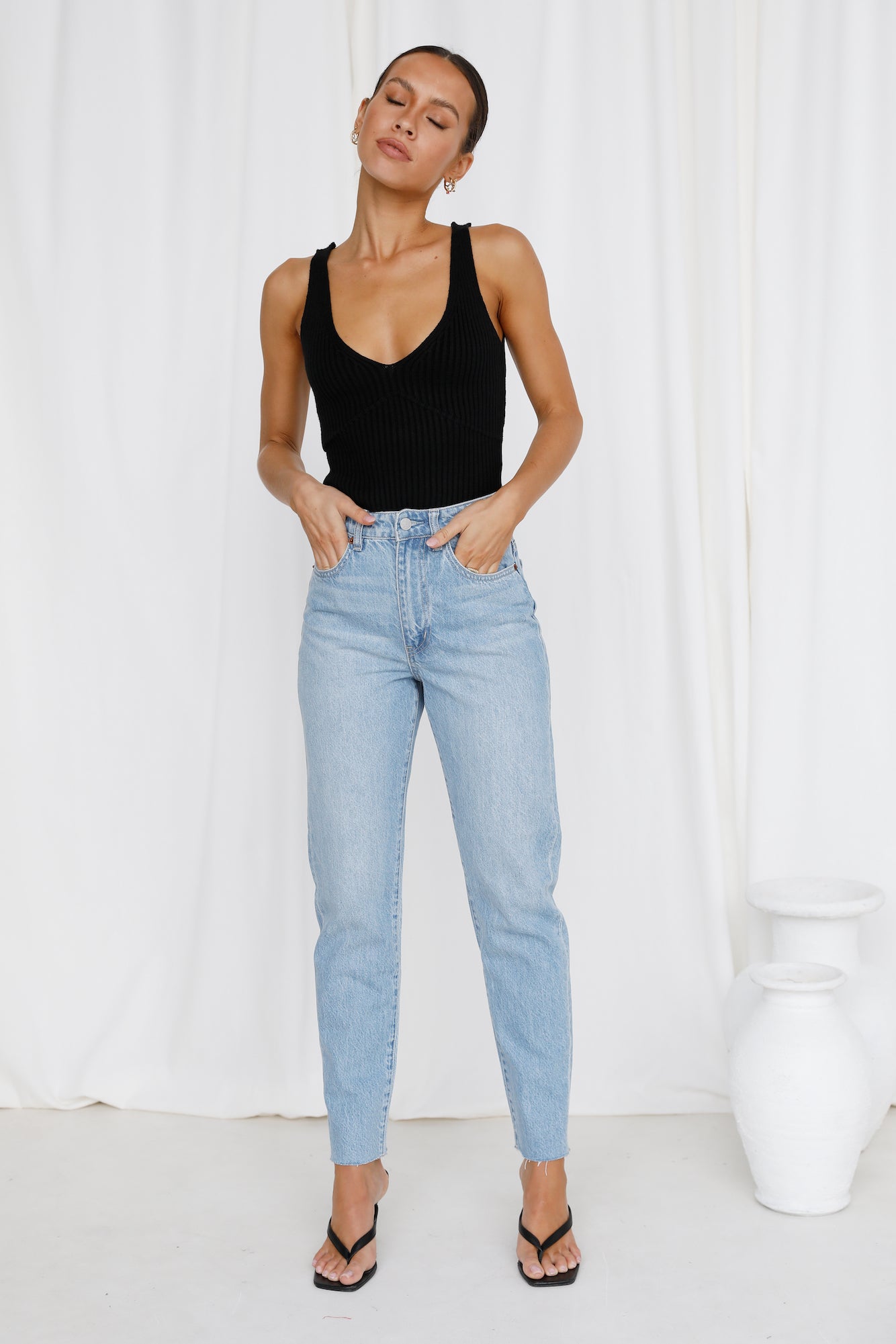 RIDERS BY LEE Hi Taper High Waisted Jeans Prospect Blue