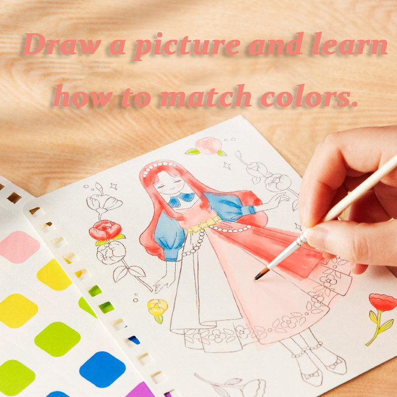 Hand-painted DIY Cartoon Sticker Book With Various Playing Methods