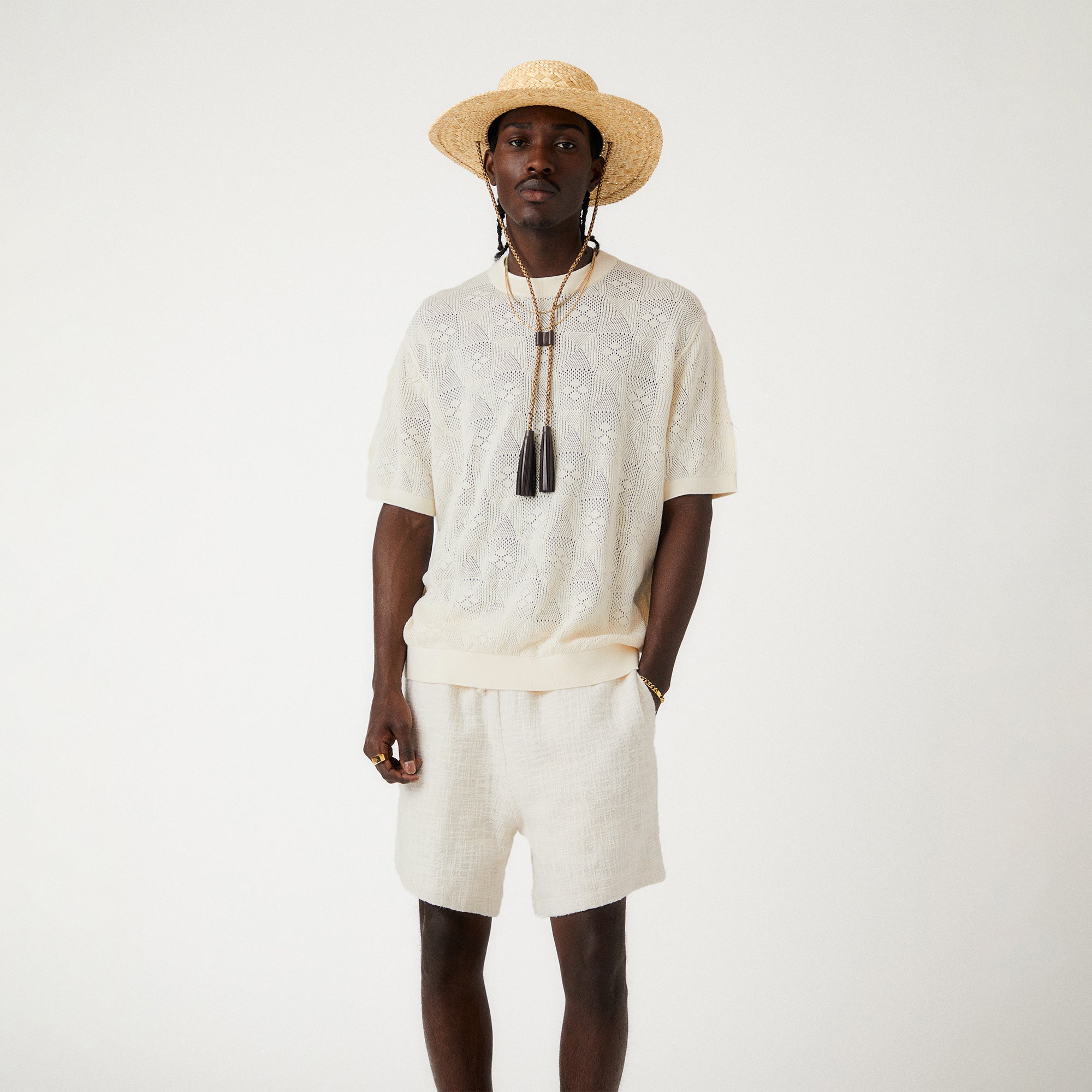 Kith Tilden Crochet Shirt - Sandrift