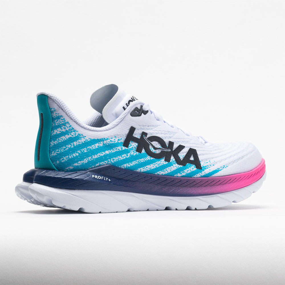 HOKA Mach 5 Women's White/Scuba Blue