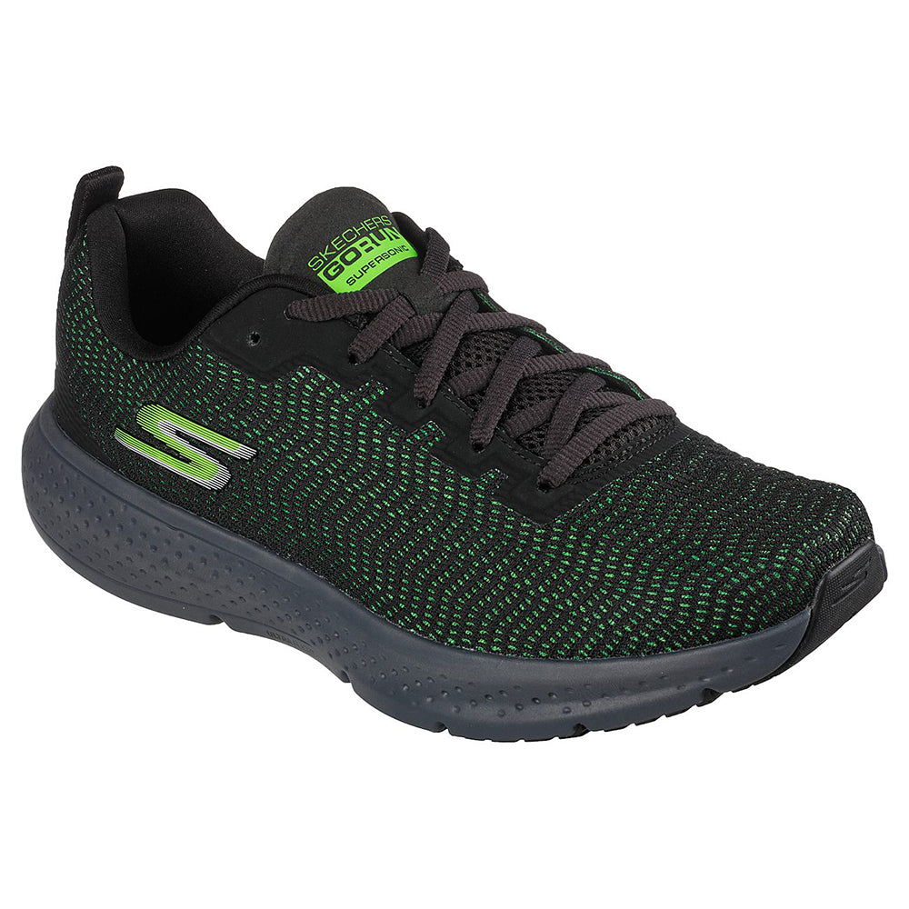 Skechers Men Tech Running GOrun Supersonic Shoes - 246031-BKLM