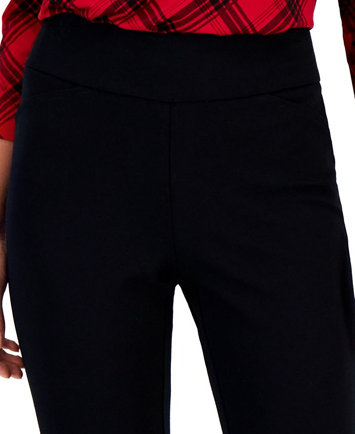 Cambridge Petite Tummy-Control Pontandeacute;-Knit Pants， Created for Macy's