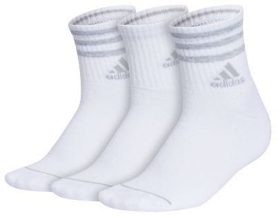 adidas Women's Cushioned 3-Stripe 3.0 3-Pack High Quarter Socks