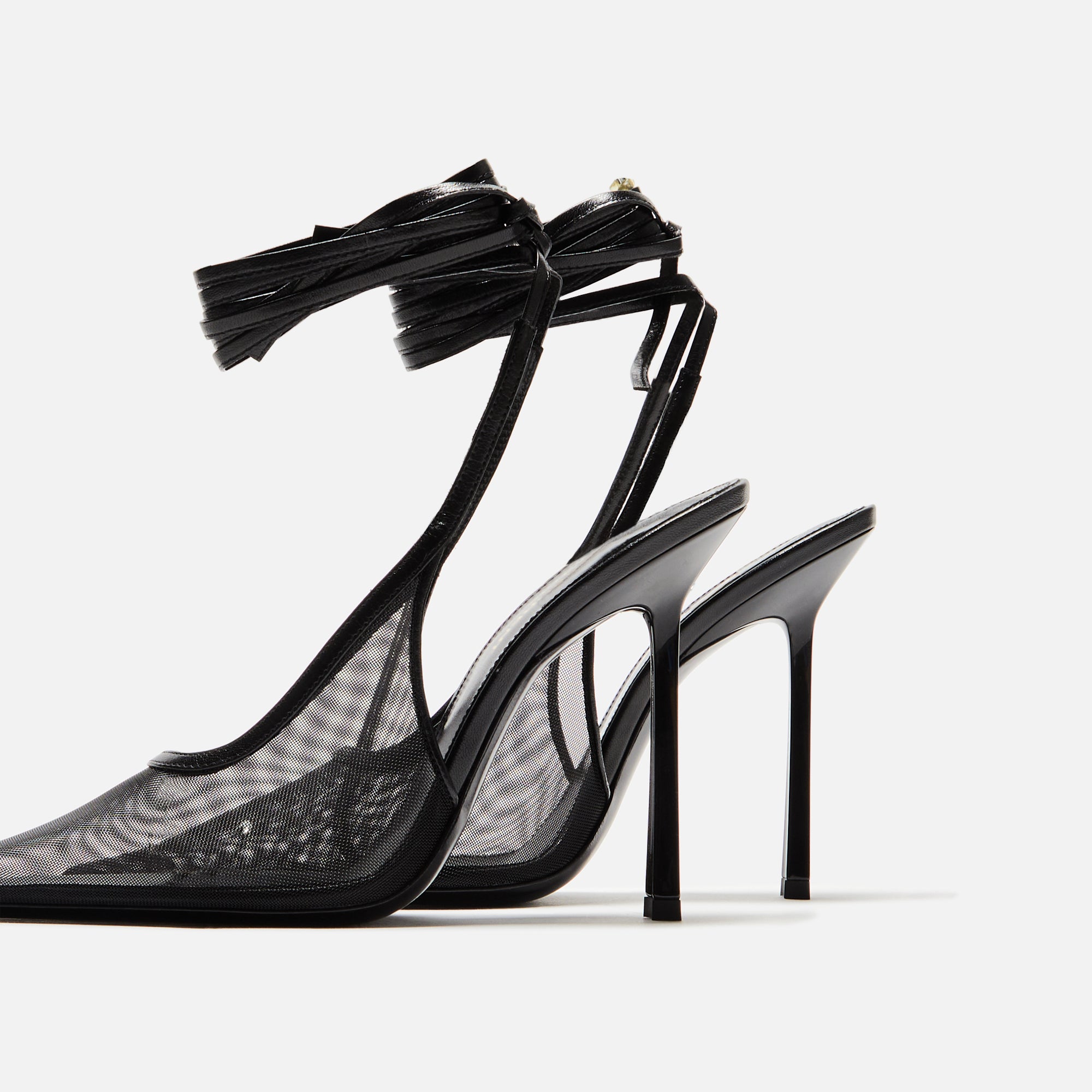 Saint Laurent Aston110 Slingback Tulle - Nero