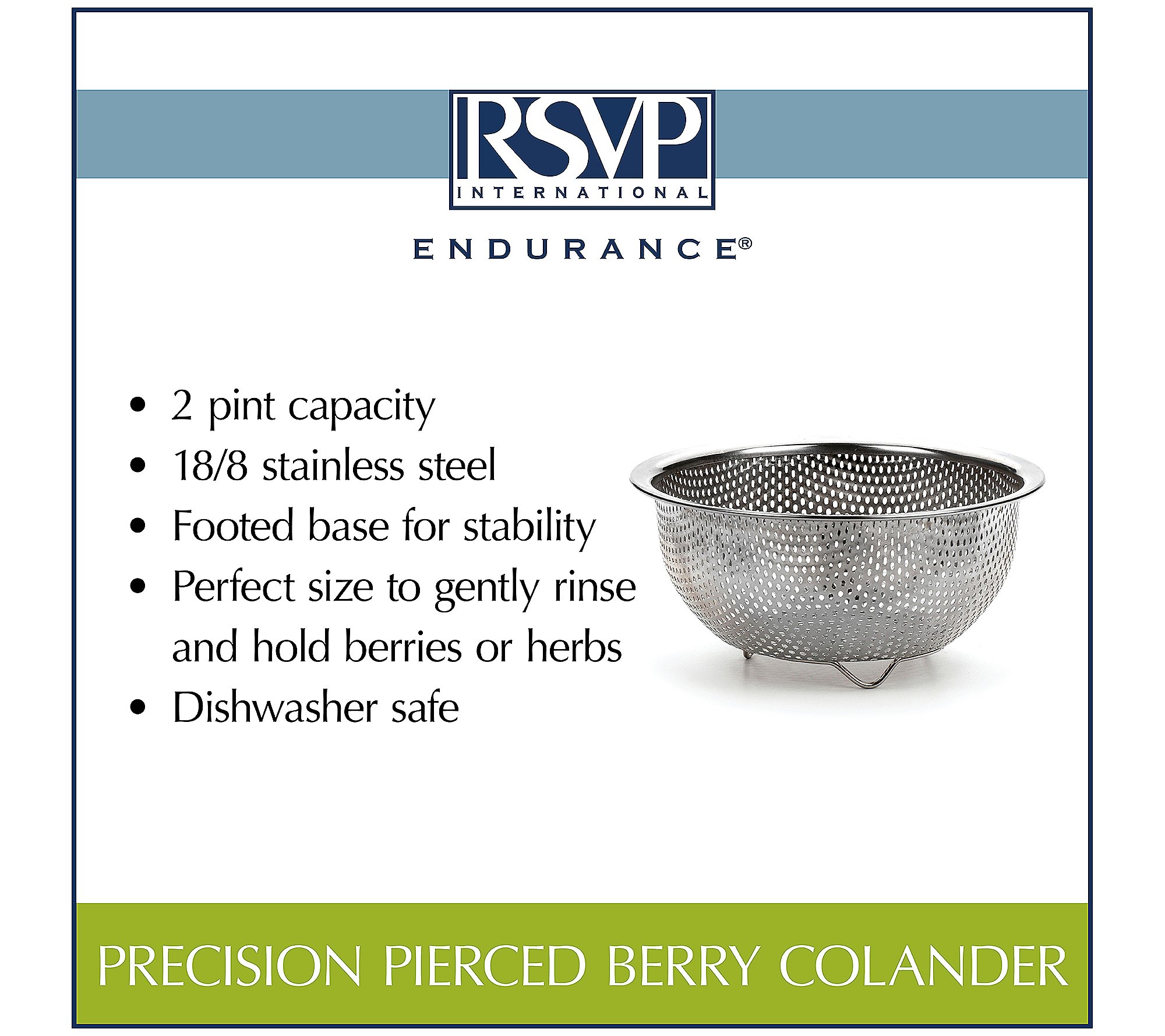 RSVP Endurance Precision Pierced Berry Colander