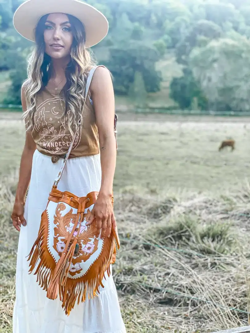 Freya Hand Tooled Handbag