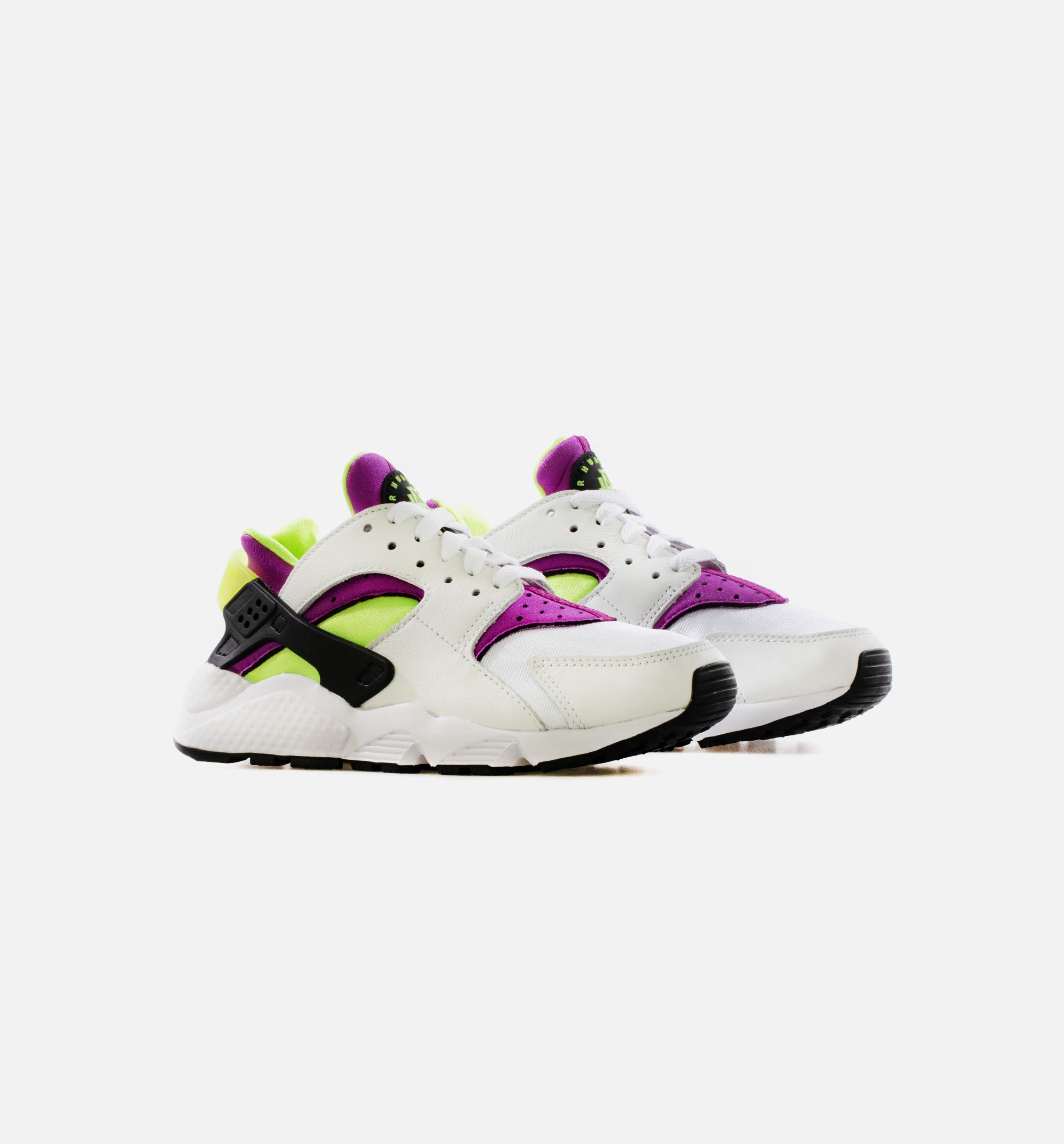 Air Huarache Womens Running Shoe - White/Magenta/Black/Neon Yellow