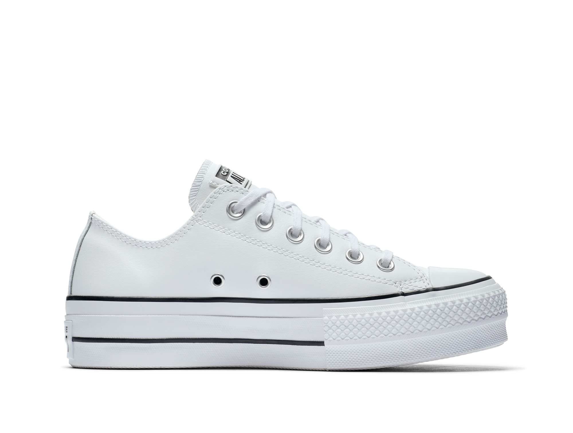 Converse Chuck T. Plataforma Cuero Womens Blanco