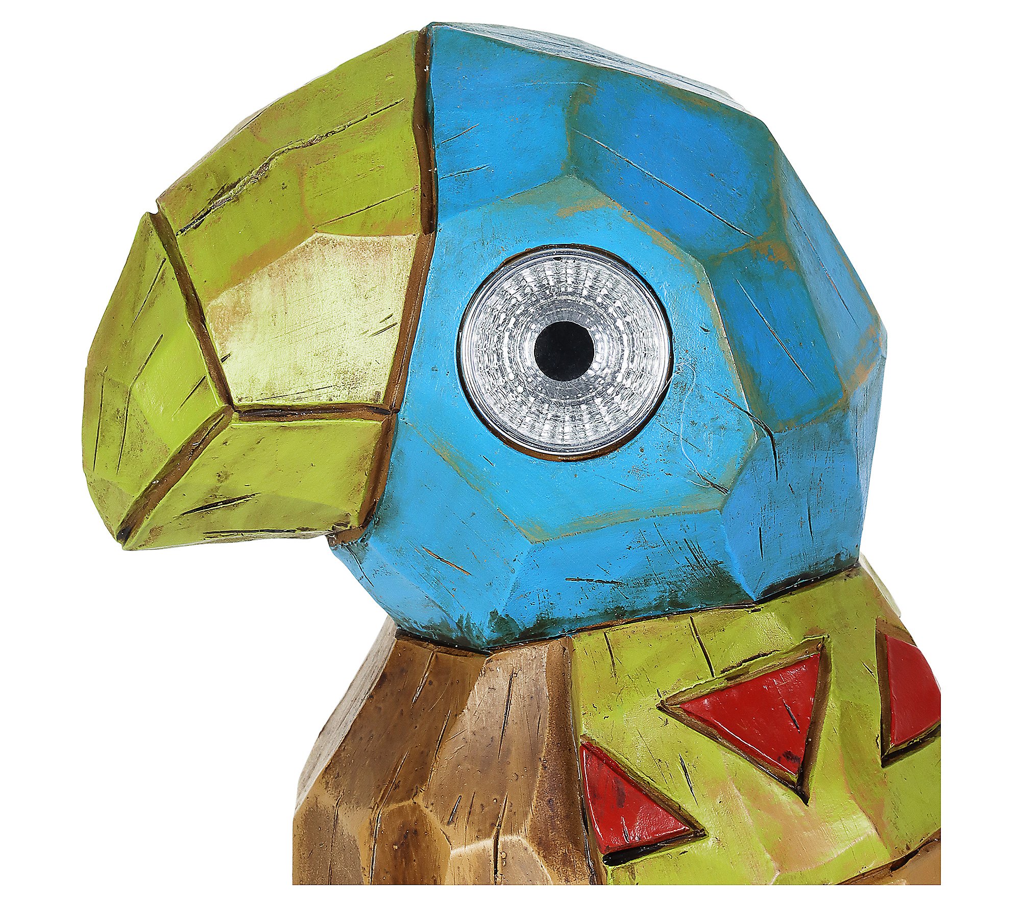 Exhart Solar Tiki Parrot Statue