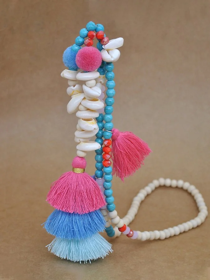Women's Boho Shell Beaded Tassel Necklace