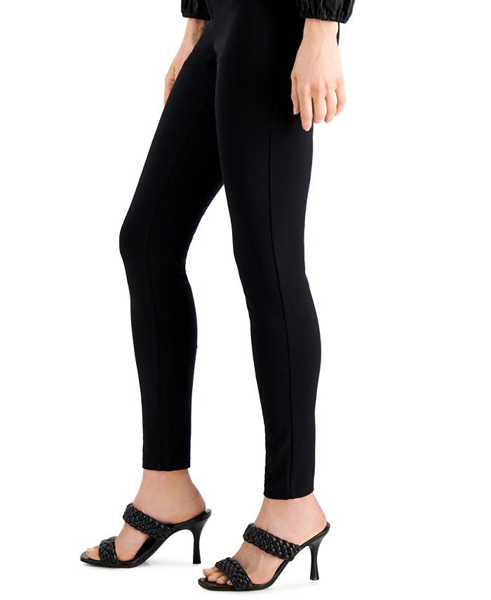 Petite High-Waisted Pontandeacute;-Knit Curve Creator Pants， Created for Macy's