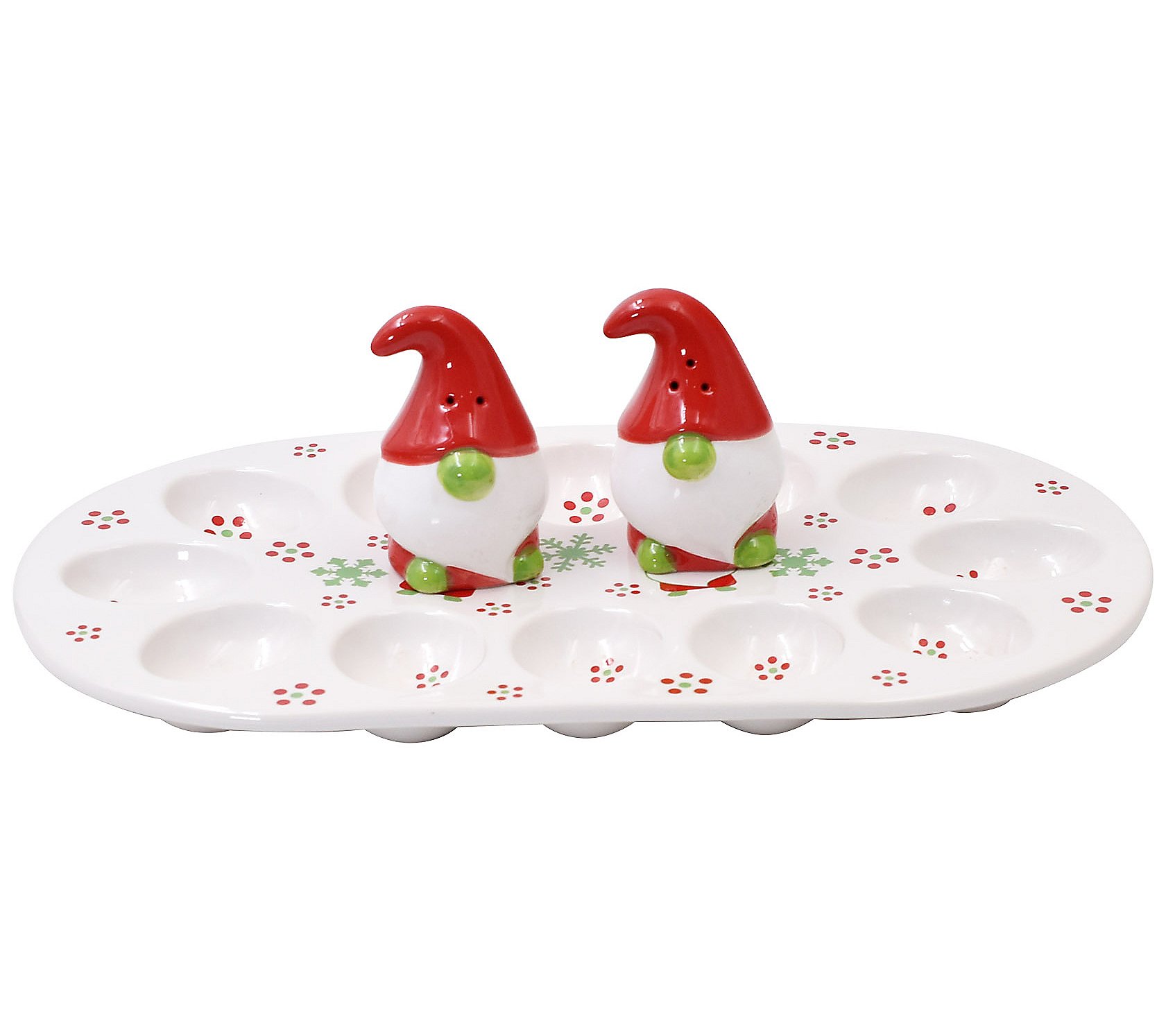 Temp-tations Egg Plate with Salt and Pepper Shakers