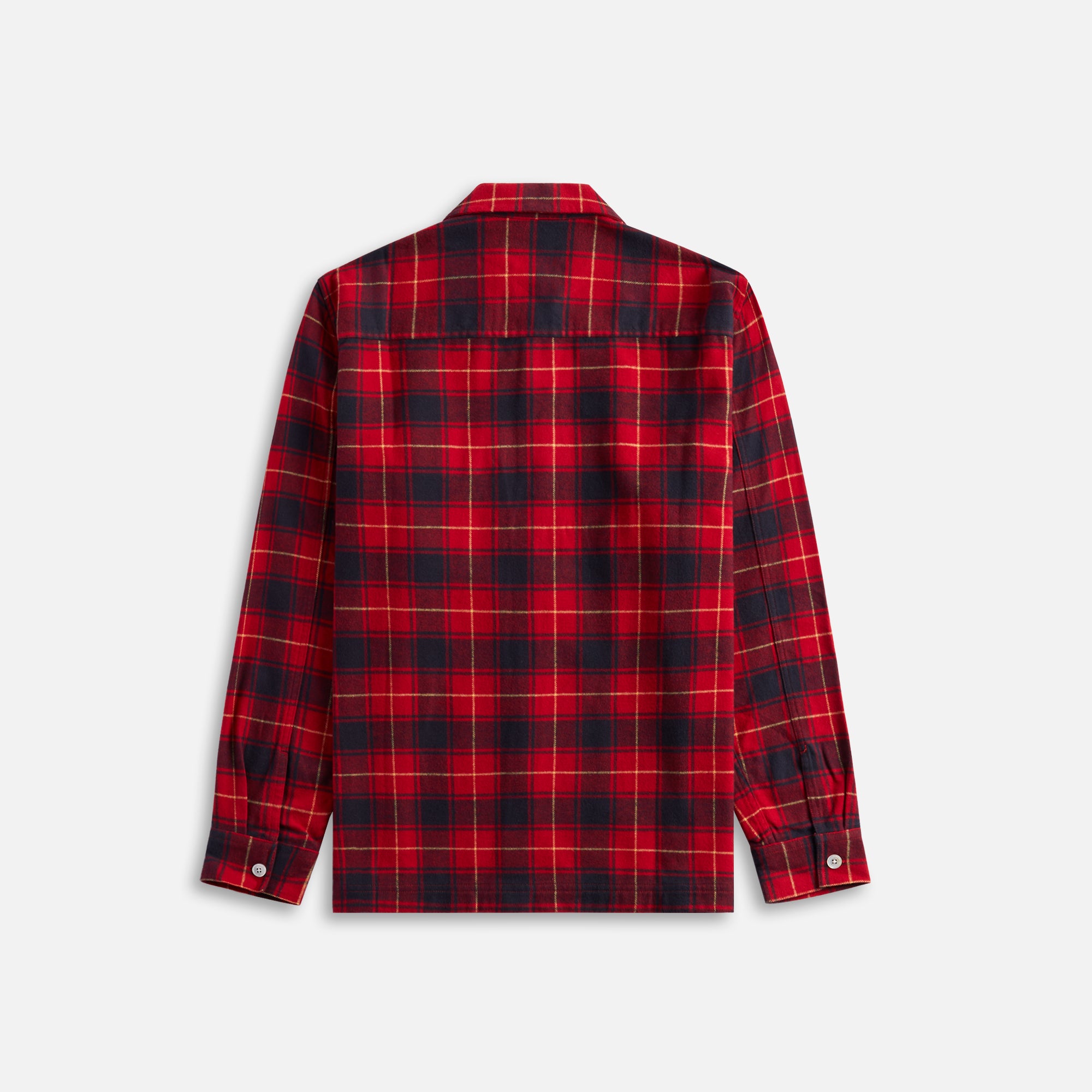 Tekla Plaid Long Sleeve Flannel Shirt - Red