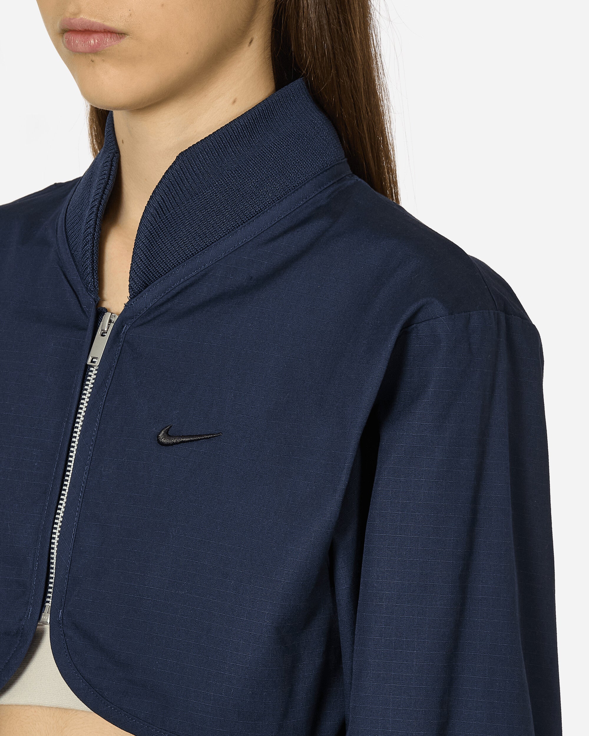 Cropped Full-Zip Jacket Obsidian