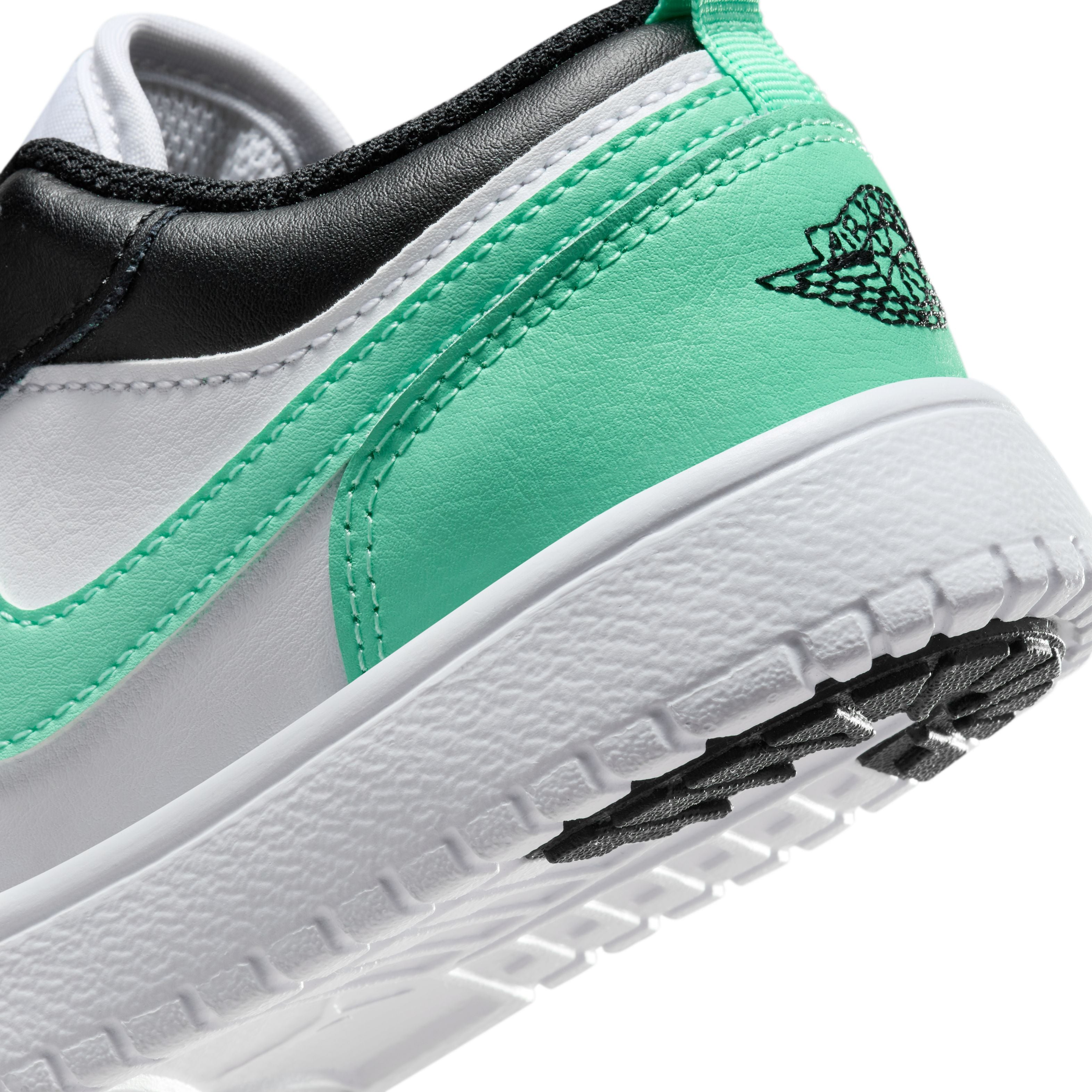 Kids Air Jordan 1 Low 'White Green Glow'